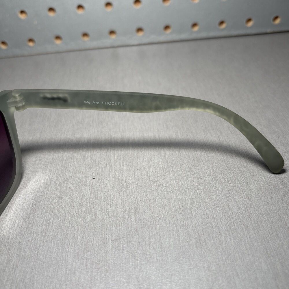 Goodr OG Sunglasses We Are SHOCKED Silver Gray Running No Slip Square Polarized - Picture 3 of 8